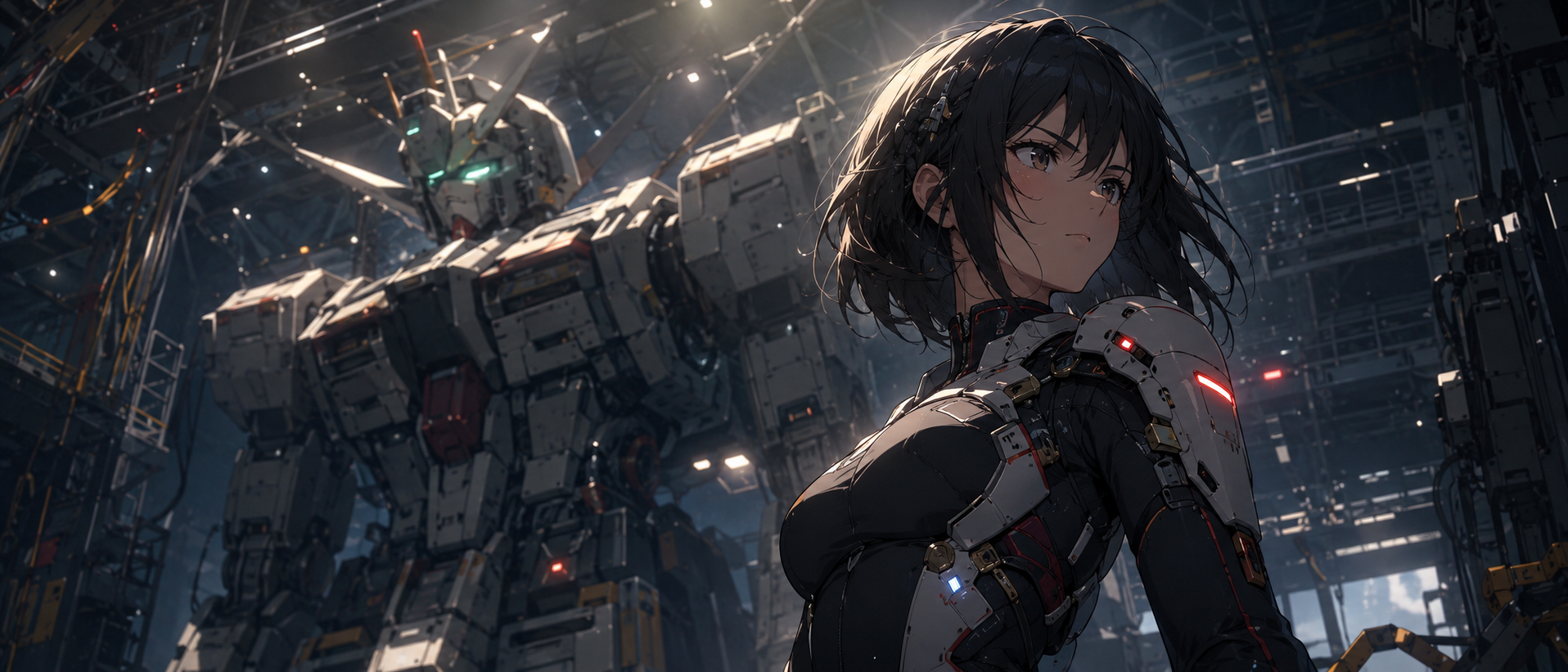 机甲驾驶员少女_Mecha Pilot Anime Portrait